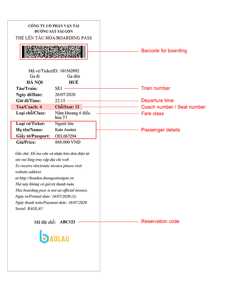 Book your trains in Vietnam