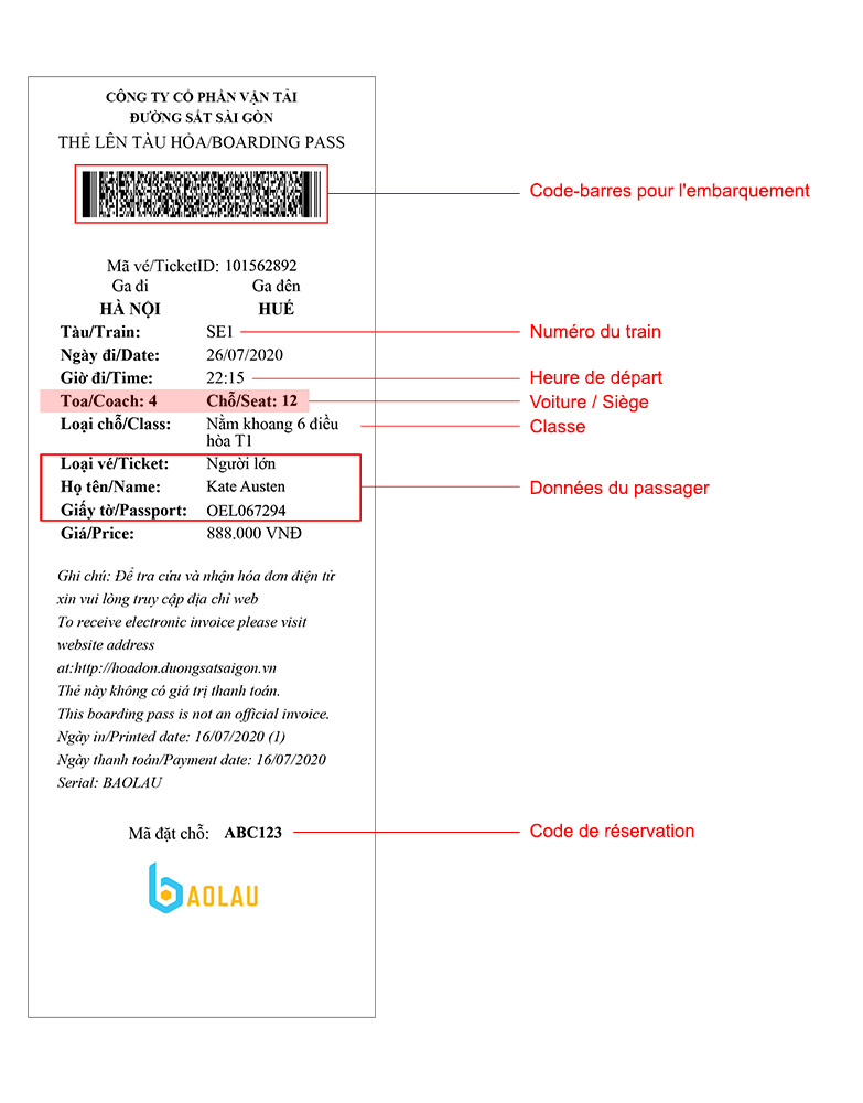 Réservez vos billets de train en Vietnam